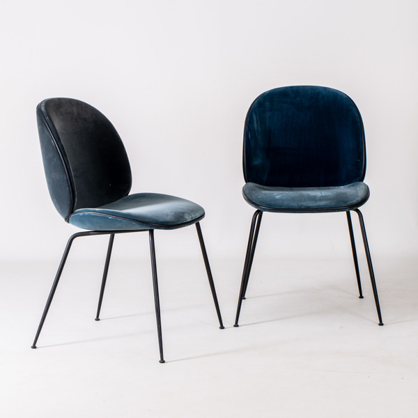 STINE GAM & ERNDICO FRATESI, 1 par, "Beetle Dining Chair", Gubi, Danmark, samtida 