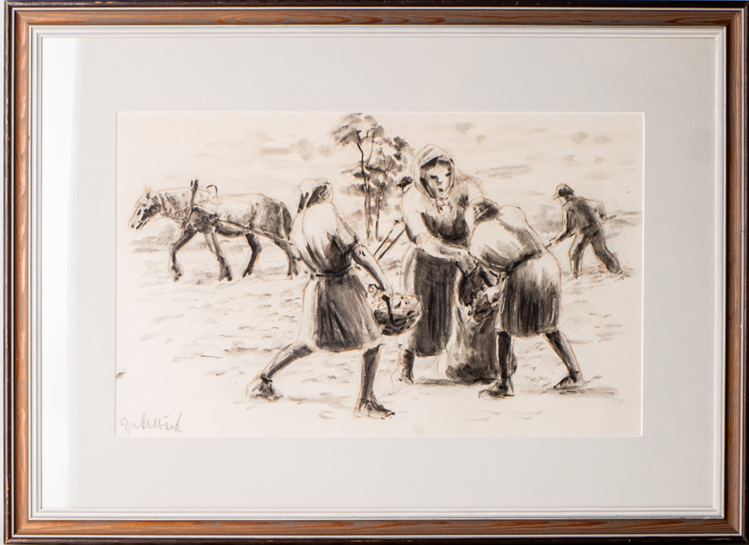 Mailat 30/1 - JOHAN AHLBÄCK (1895-1973), tusch, signerad
