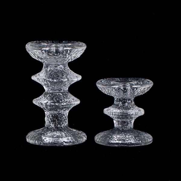 TIMO SARPANEVA, ljusstakar, 2 st, glas, "Festivo", Iittala, 1900-/2000-tal