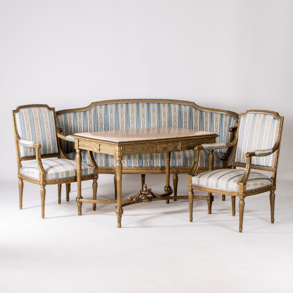 SALONGSMÖBEL, 4 del, Louis XVI-stil, 1900-talets första hälft