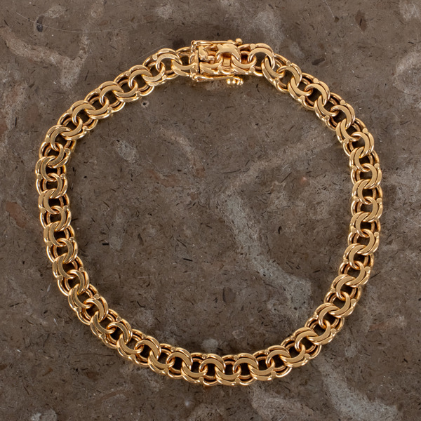 ARMBAND, 18k guld, svenska stämplar NSE 1976, vikt ca 13 g