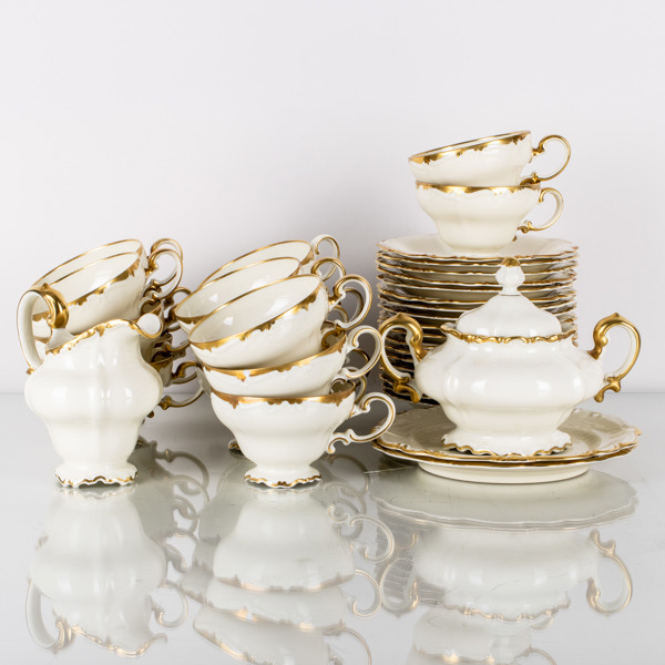 KAFFESERVIS, 21 del, porslin, "Pompadour", Rosenthal, 1900-talets mitt