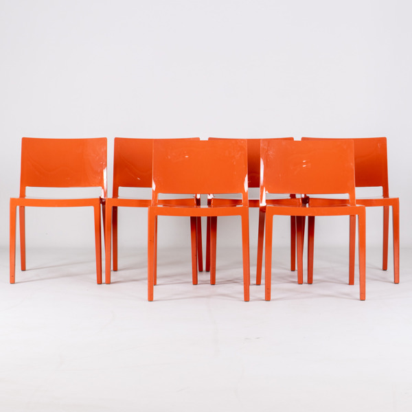 PIERO LISSONI & CARLO TAMBORINI, 6 st stolar, "Lizz", formgiven 2008, Kartell