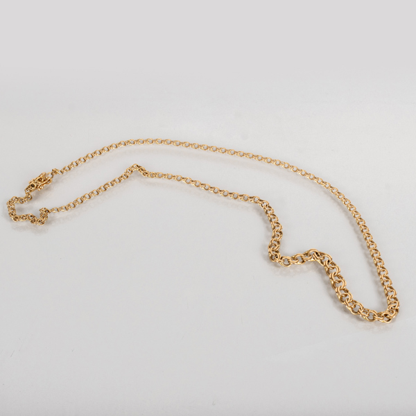 COLLIER, 18k guld, bismarck, vikt ca 9,4 g