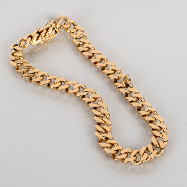 ARMBAND, 18k guld, pansarlänk, vikt ca 14 g