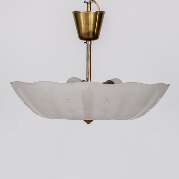 TAKLAMPA, glas, 1900-talets första hälft 