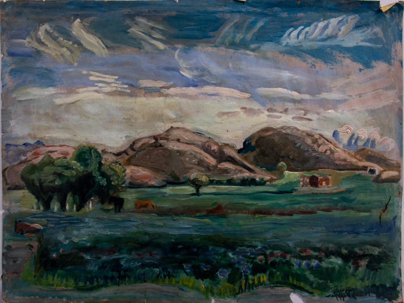 HANS RYGGEN (Norge, 1894-1956), tillskriven, olja på papp, signerad