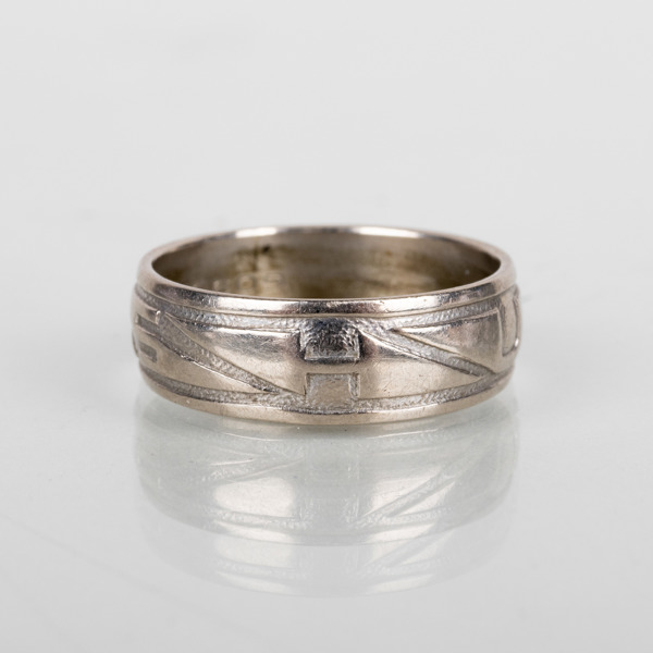 RING, 18k vitguld, svenska stämplar, 1900-talets andra hälft, vikt 3,9 g 