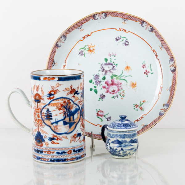 KOPP, MUGG OCH FAT, porslin, Kina, 1700-/1800-tal