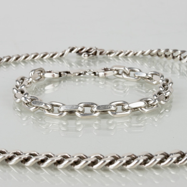 ARMBAND OCH COLLIER, sterlingsilver, 1900-/2000-tal