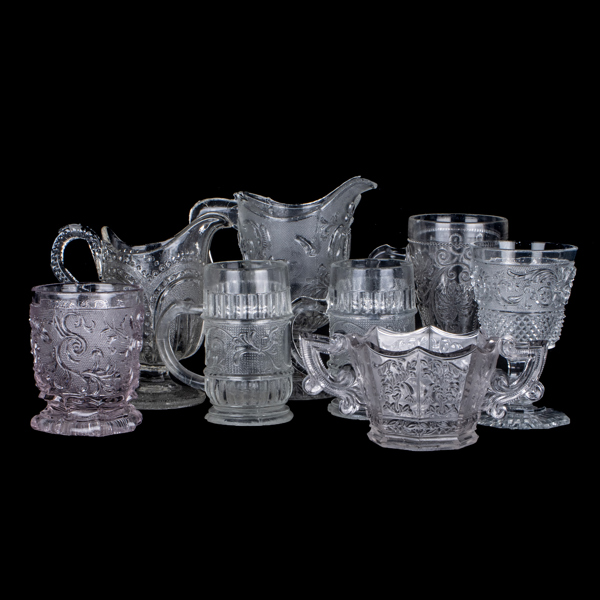 SAMLING PRESSGLAS, 8 del, 1800-/1900-tal