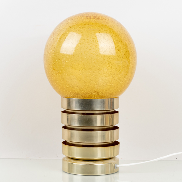 BORDSLAMPA, metall och glas, Fåglavik, 1970-tal