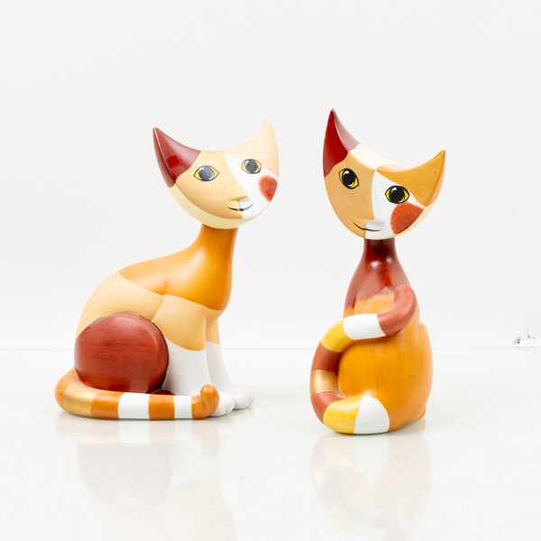 ROSINA WACHTMEISTER, 2 st, figurer, porslin, "Matteo" och "Luca", Goebel