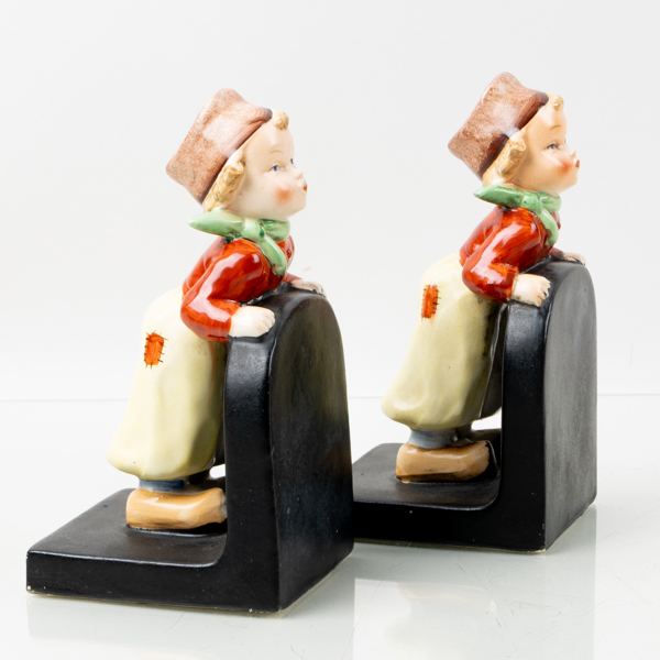 BOKSTÖD, 1 par, porslin, Goebel, Tyskland