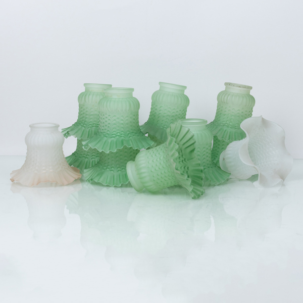 LAMPKUPOR, 12 st, glas, 1900-talets andra hälft