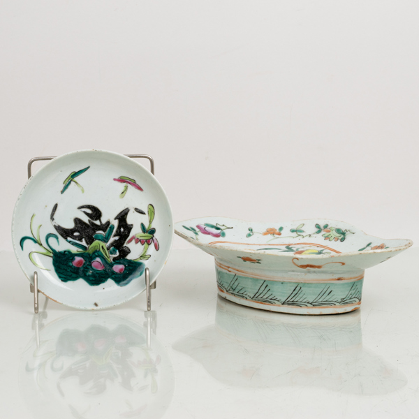 FAT OCH SKÅLFAT, porslin, Kina, 1800-tal