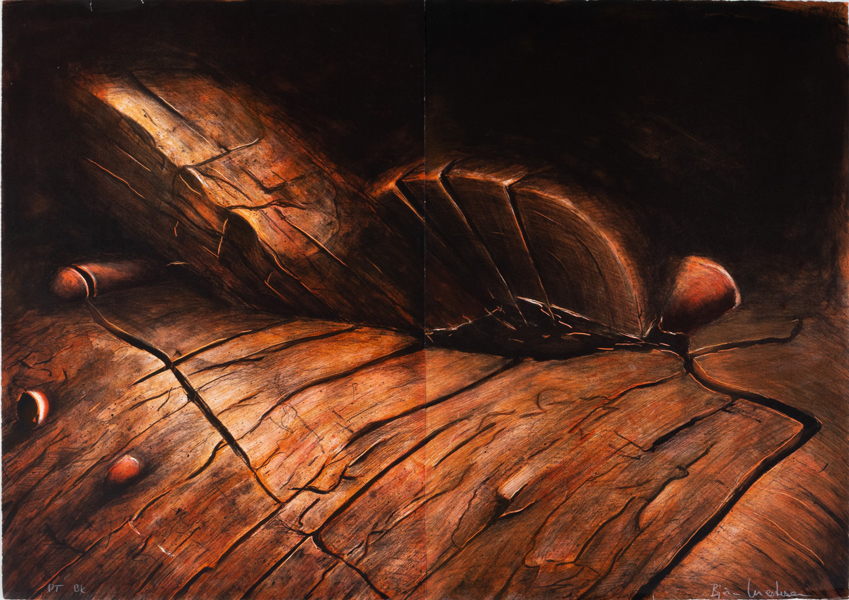 BJÖRN KRESTESEN (född 1951), diptyk, 2 st, färglitografier, signerade