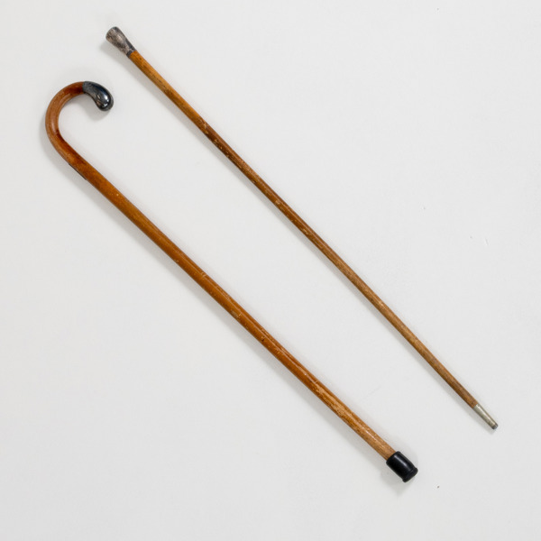 KÄPP OCH KRYCKA, med silverhandtag, 1900-tal