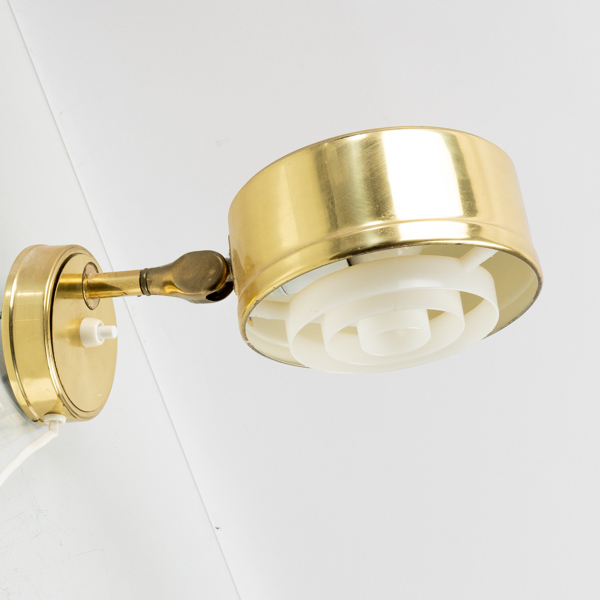 VÄGGLAMPA, mässing, 1960-/70-tal