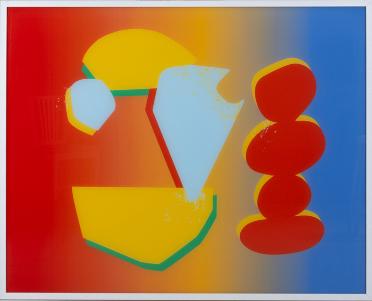 OKÄND KONSTNÄR, tryck på akrylplast, ca 155 x 125 cm
