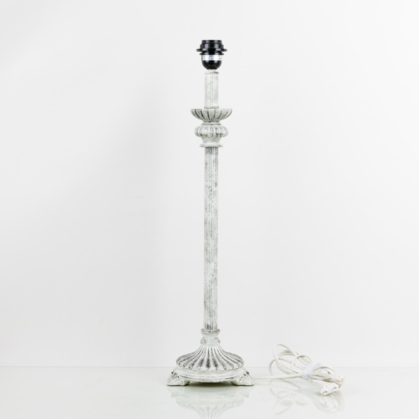 BORDSLAMPA, patinerad metall, sent 1900-tal