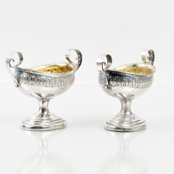 SALTKAR, 1 par, silver, 1800-tal, vikt ca 120 g