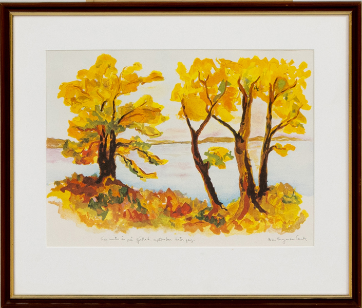 ASTRI BERGMAN-TAUBE (1898-1980), färglitografi, signerad