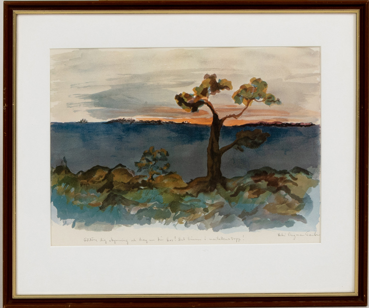 ASTRI BERGMAN-TAUBE (1898-1980), färglitografi, signerad