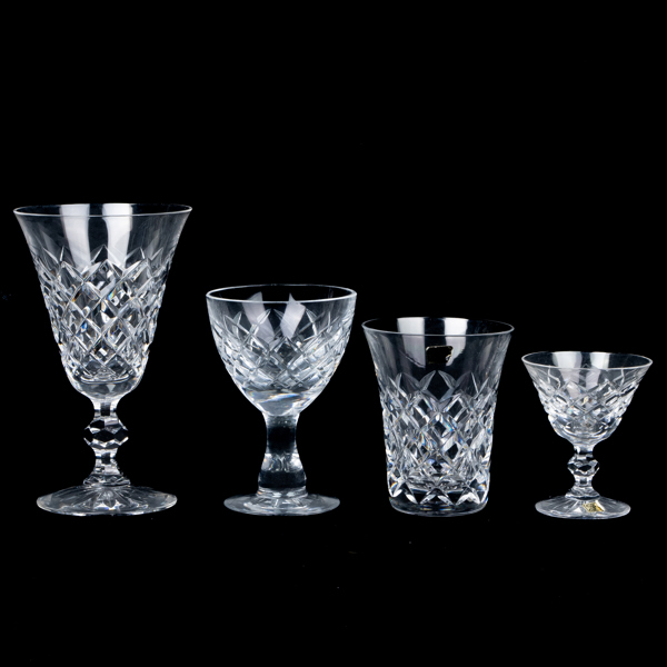 FRITZ KALLENBERG, 51 del glasservis, "Rut", Boda glasbruk, 1900-talets mitt