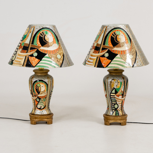 BORDLAMPOR, 1 par, polystone, "Picasso", A-Grossisten, 1900-/2000-tal