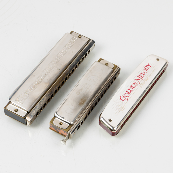 MUNSPEL, 3 st, Hohner samt Yamaha, 1900-talets mitt