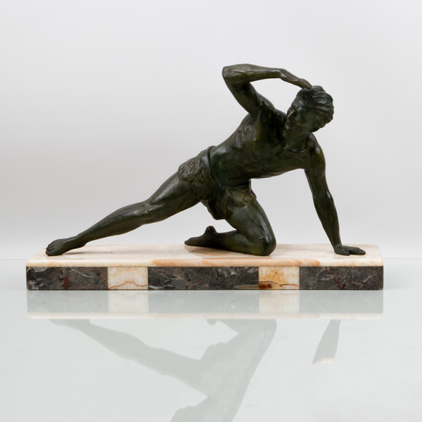SKULPTUR, patinerad brons, art déco, Frankrike, 1920-/30-tal 