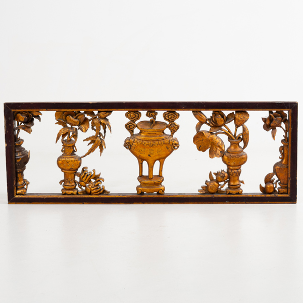 DEKORELEMENT, trä, Kina, 1800-/1900-tal