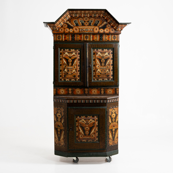 SKÅP, allmoge, bemålat, 1800-tal, datering 1801