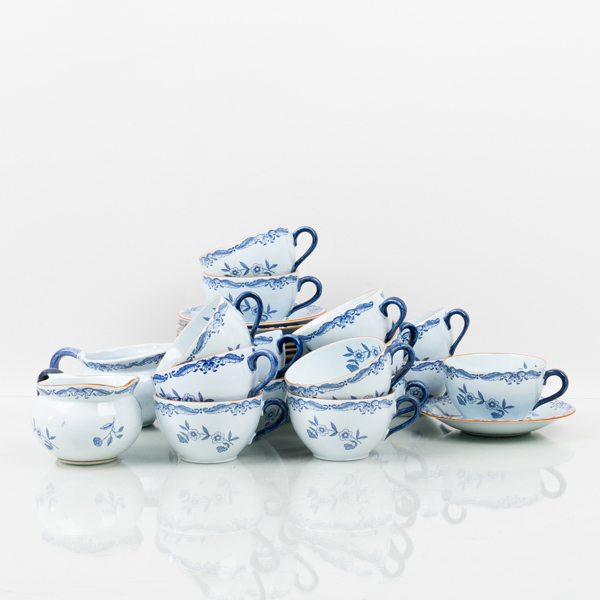 KAFFESERVIS, 15 del, porslin, "Ostindia", Rörstrand