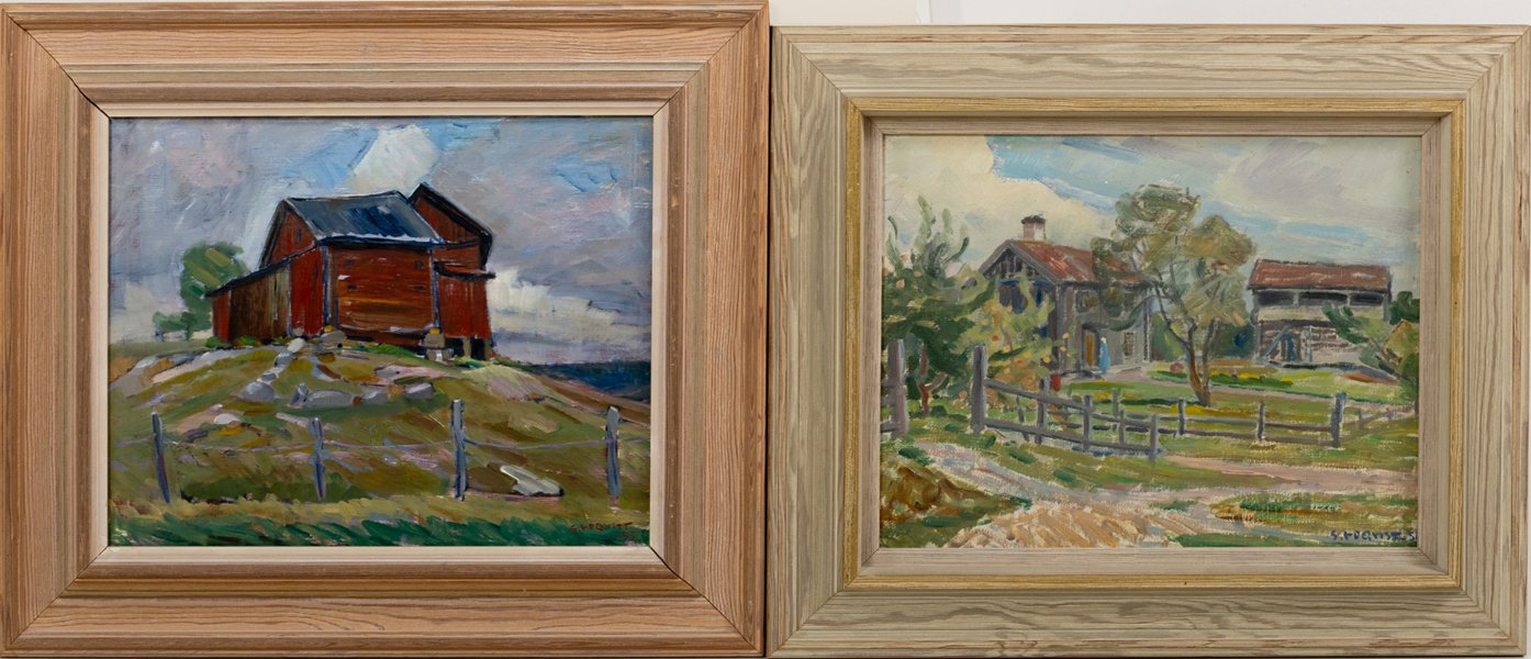 NILS ENGQUIST (1905-1991), 2 st, olja på pannå, signerad och daterad -53