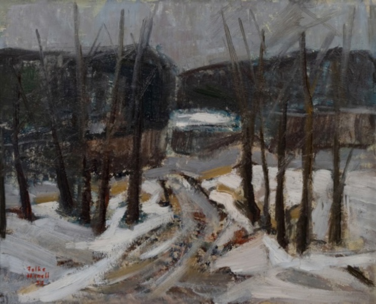 FOLKE HENELL (1908-2005), olja på pannå, signerad och daterad -52
