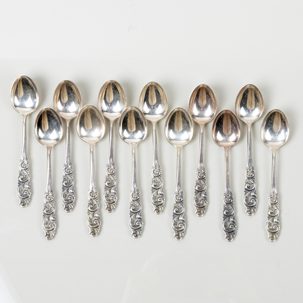 MOCKASKEDAR, 12 st, silver, tot vikt ca 115 g