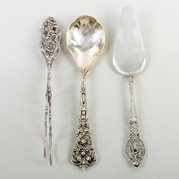 BESTICK, 3 del, silver, GEWE, 1920-/30-tal, tot vikt ca 90 g