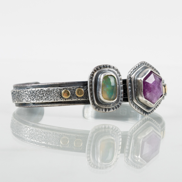 ARMRING, sterlingsilver, med ädelstenar, 1900-/2000-tal