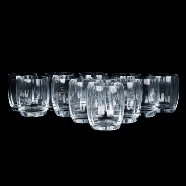 GUNNAR CYRÈN, 12 st, selterglas, "Optica Symphony", Orrefors