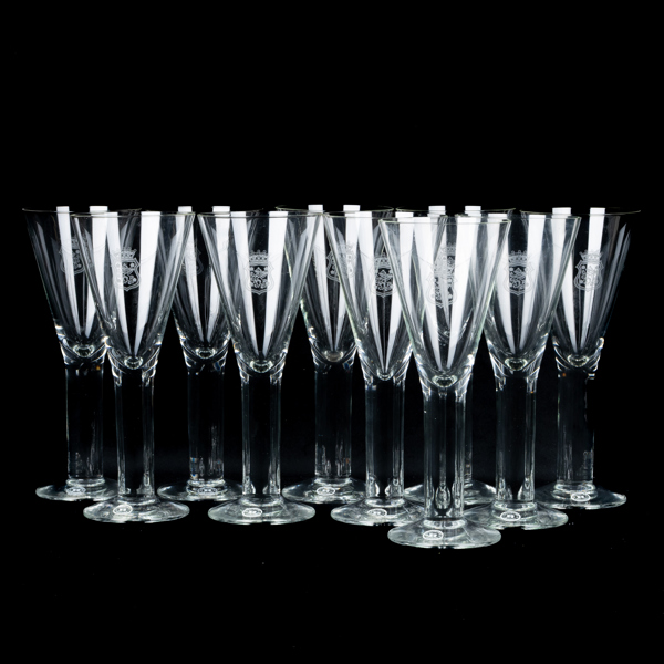 MARGARETA HENNIX, 10 st, vinglas, glas, Reijmyre glasbruk