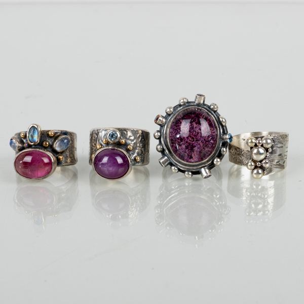 RINGAR, 4 st, sterlingsilver, eon Dsgn, 1900-/2000-tal