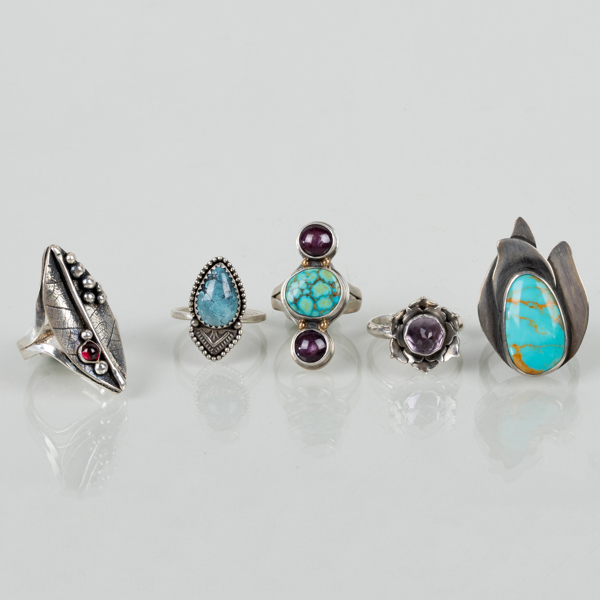 RINGAR, 5 st, silver, 1900-/2000-tal