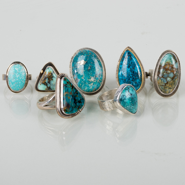 RINGAR, 7 st, silver, 1900-/2000-tal