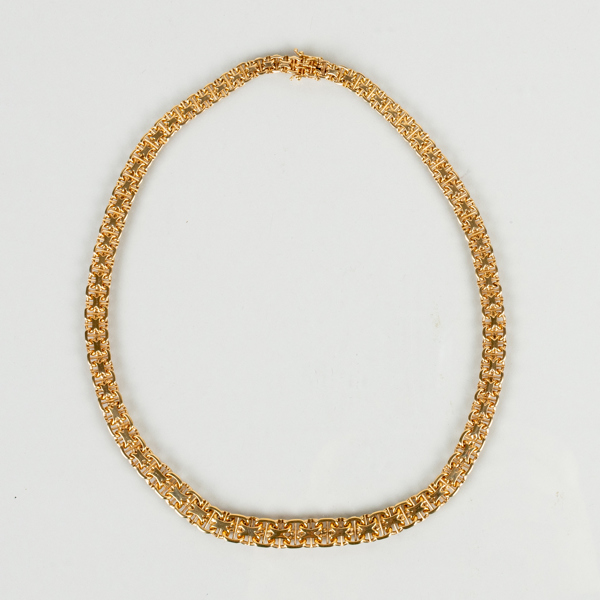 COLLIER, 18k guld, svenska stämplar 1969, vikt ca 36,5 g
