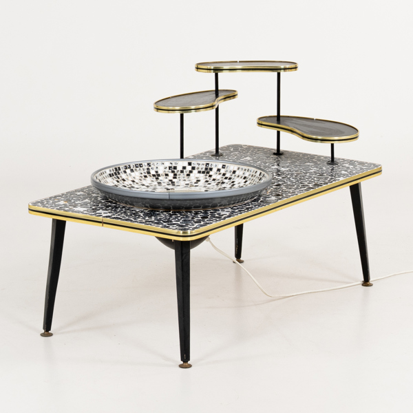BLOMBORD MED FONTÄN, Typ Näckros B4555, Kühl & Nilsson Söderköping, 1950-tal