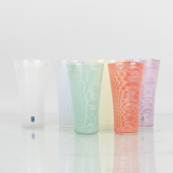 BENGT ORUP, 6 st, glas, "Party", Johansfors, 1950-tal
