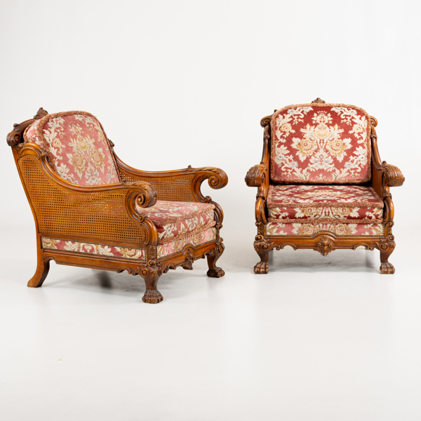 FÅTÖLJER, 1 par, chippendale, 1920-/30-tal