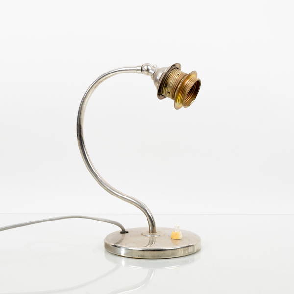 BORDS-/VÄGGLAMPA, funkis, kromad metall, 1930-/40-tal
